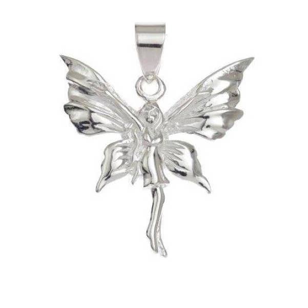 Stunning Large 925 Silver Fairy Pendant (USA-DDP) for wholesale by Silver Jewellery Cavern Wholesale