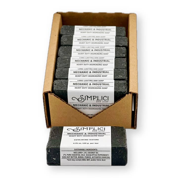 Simplici Soap Factory - Wholesale Bar Soap - SIMPLICI Mechanic & Industrial Natural Bar Soap (w/pumice)6