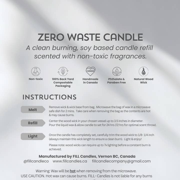 Mulberry Skincare – wholesale Jar/filled candle – Vanilla Velvet Candle Refill3