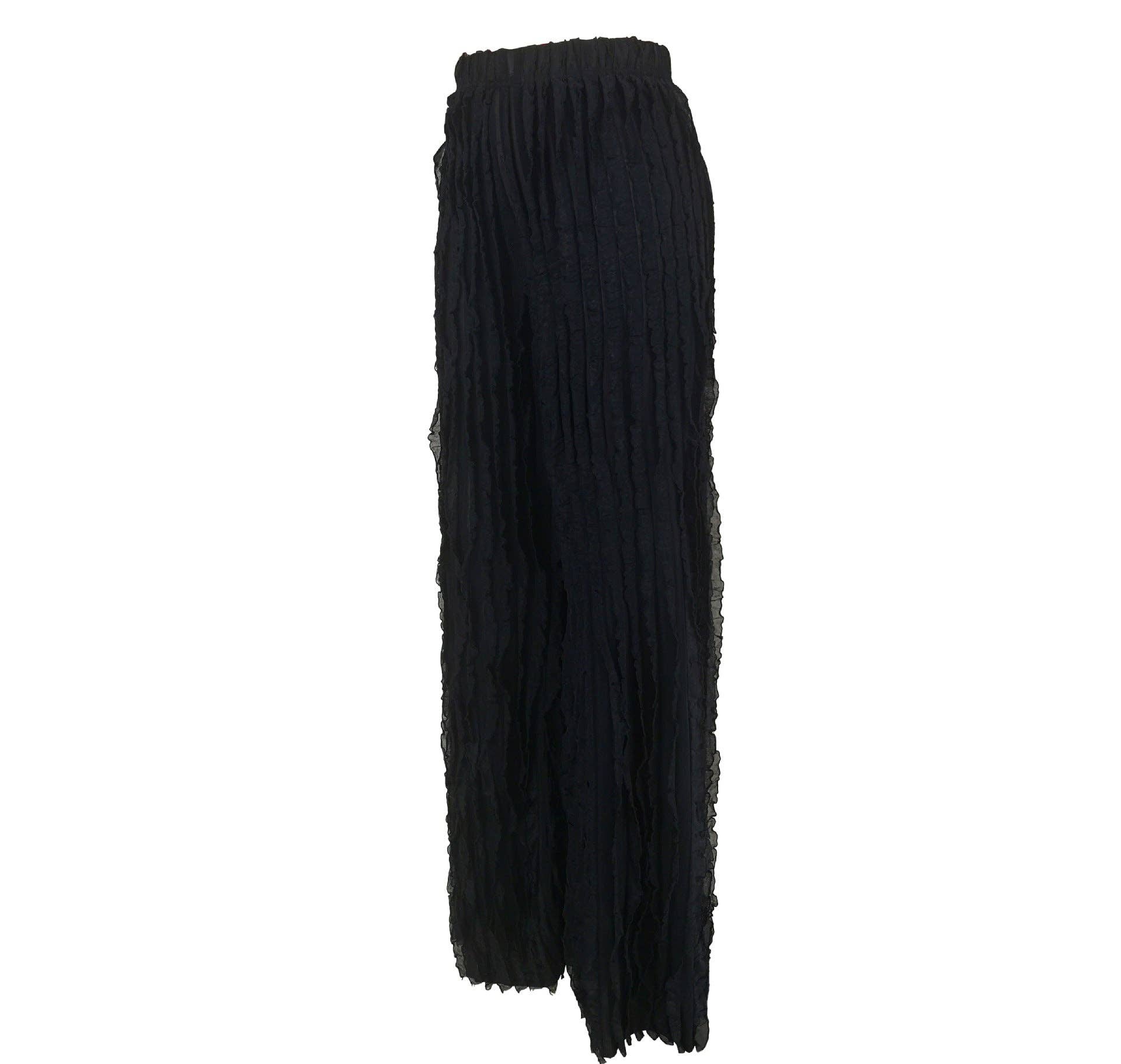 MB Fashion Wholesale - Wholesale Pants - Women's - MB FASHION High-Waisted Ruffle Wide-Leg Pants 1873LY37