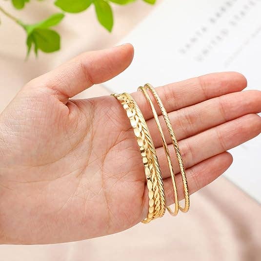 Crover - Wholesale Jewelry Set - Gold Boho Bangle Bracelet 3