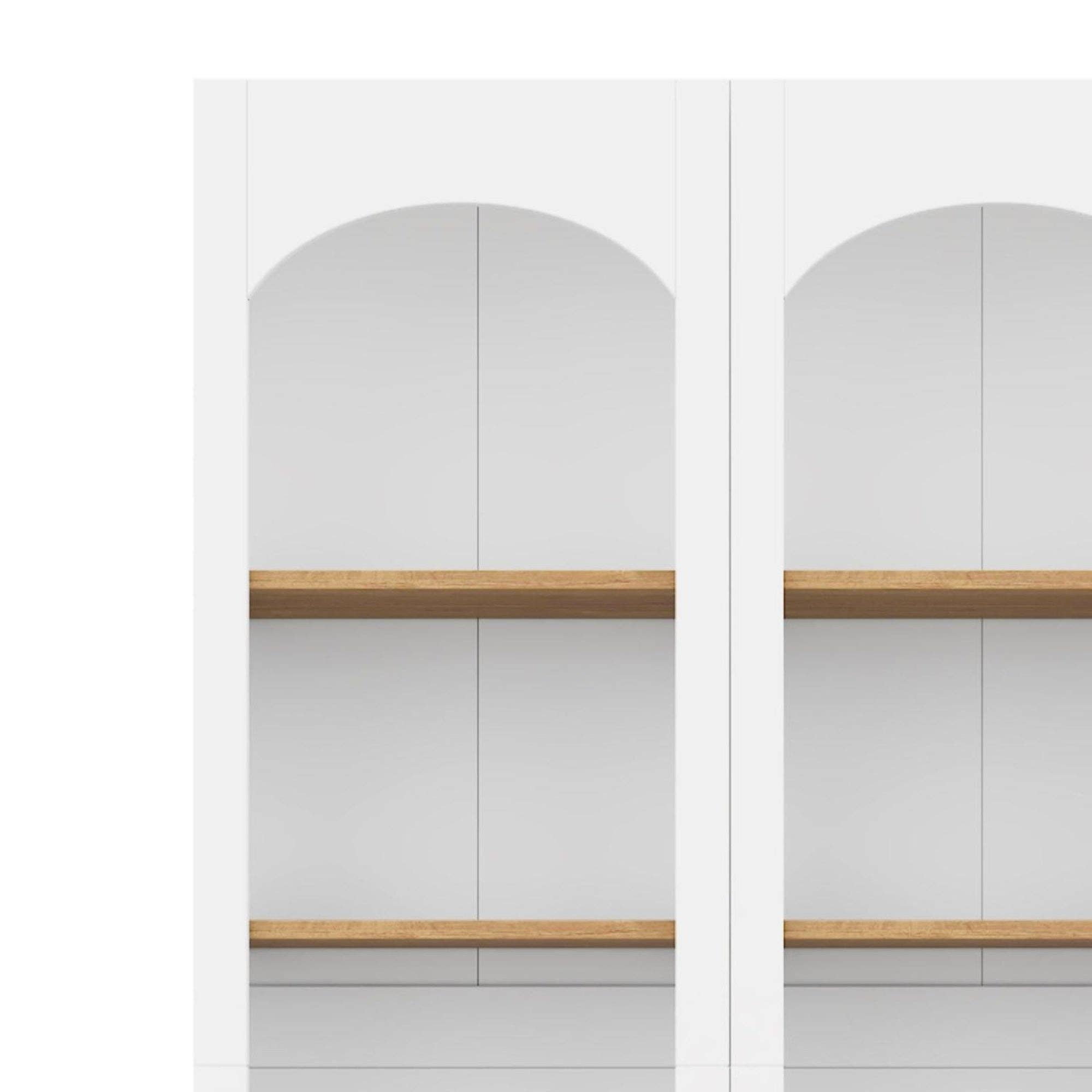 39F Inc. - Vente Bibliothèques - Ensemble de 2 bibliothèques de style ferme à 5 niveaux de 72" H (blanc)8