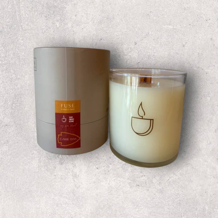 Fuse Candle Studio - Wholesale Jar/Filled Candle - KC Chiefs Candle - “Game Day”- Soy Wax Blend Candle1