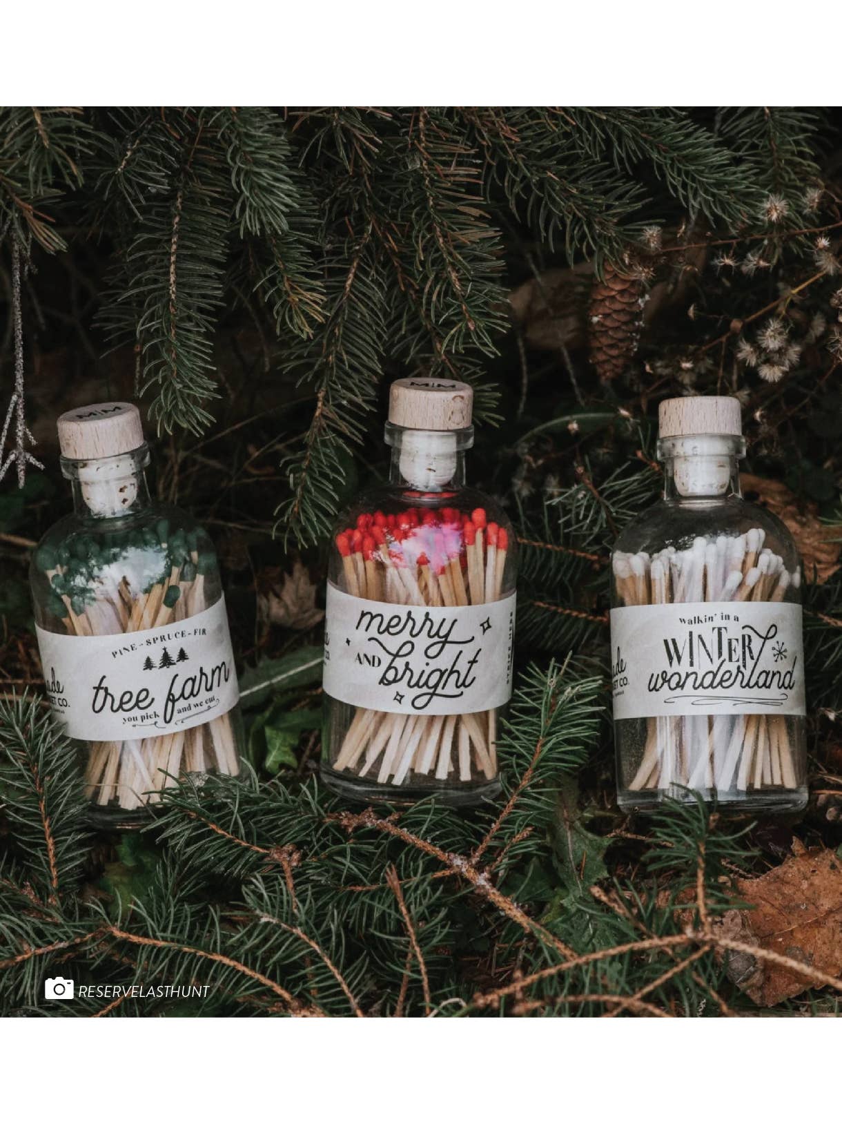 Made Market Co. - Wholesale Matches - Vintage Apothecary Christmas Merry Red Matches5