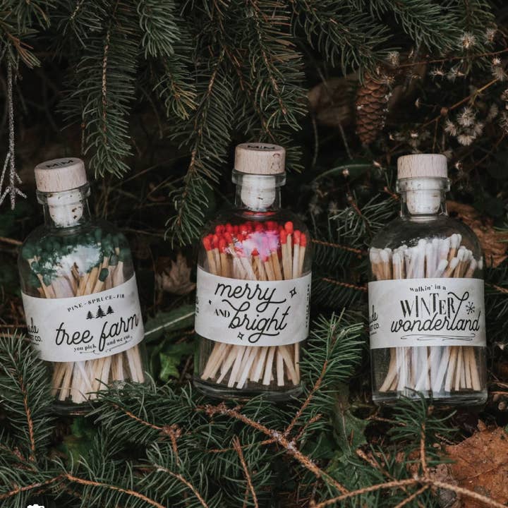 Made Market Co. - Wholesale Matches - Vintage Apothecary Christmas Tree Farm Matches5