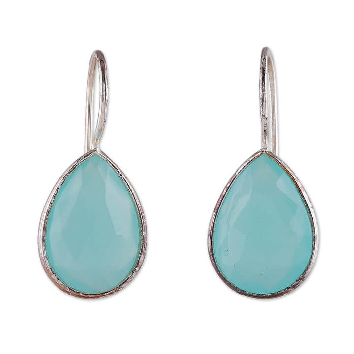 Novica Hmade Compassionate Grace Chalcedony Dangle Earrings for wholesale by NOVICA