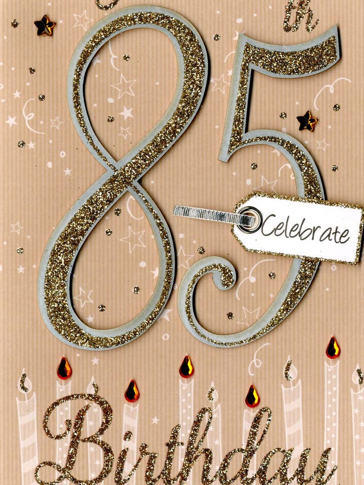 85th -85 Gold On Gold Background - Champagne - Second Nature for wholesale by Second Nature Ltd