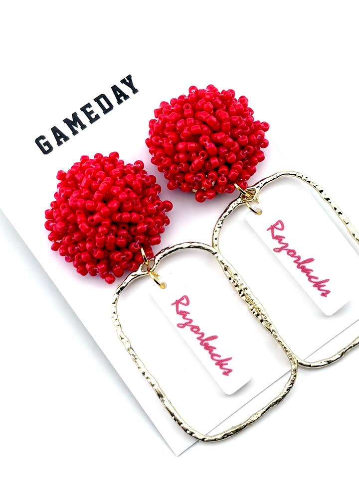 Arkansas Razorback Earrings for wholesale by Cora's Den