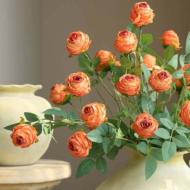 ACNITE(We cover U.S. import duties) - Wholesale Artificial Flowers - 3 heads curly rose flower Artificial rose flower for wedding6