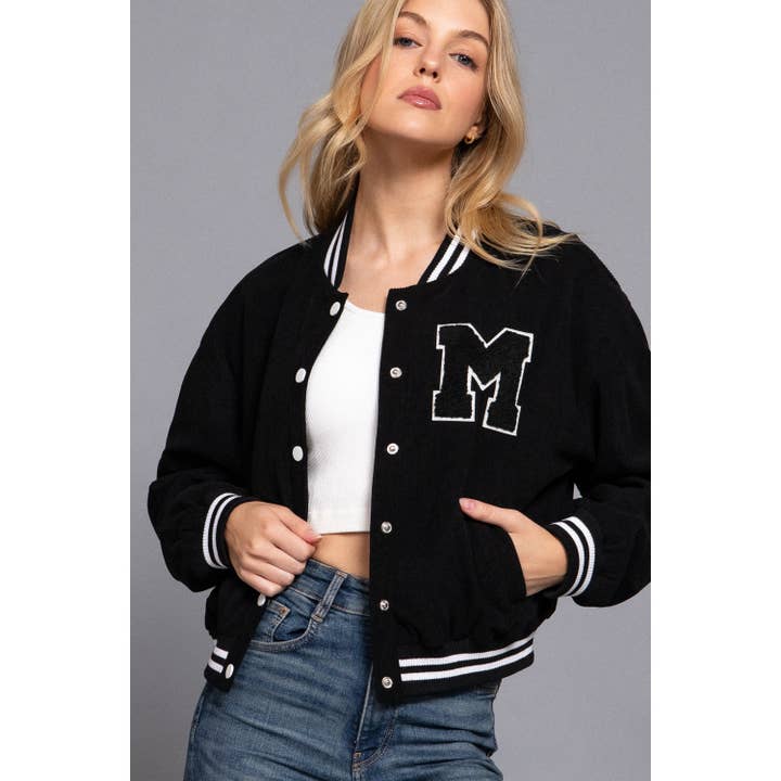 Paperdoll - Wholesale Varsity/Baseball Jacket - Women's - LONG SLV CODUROY VARSITY JACKET3