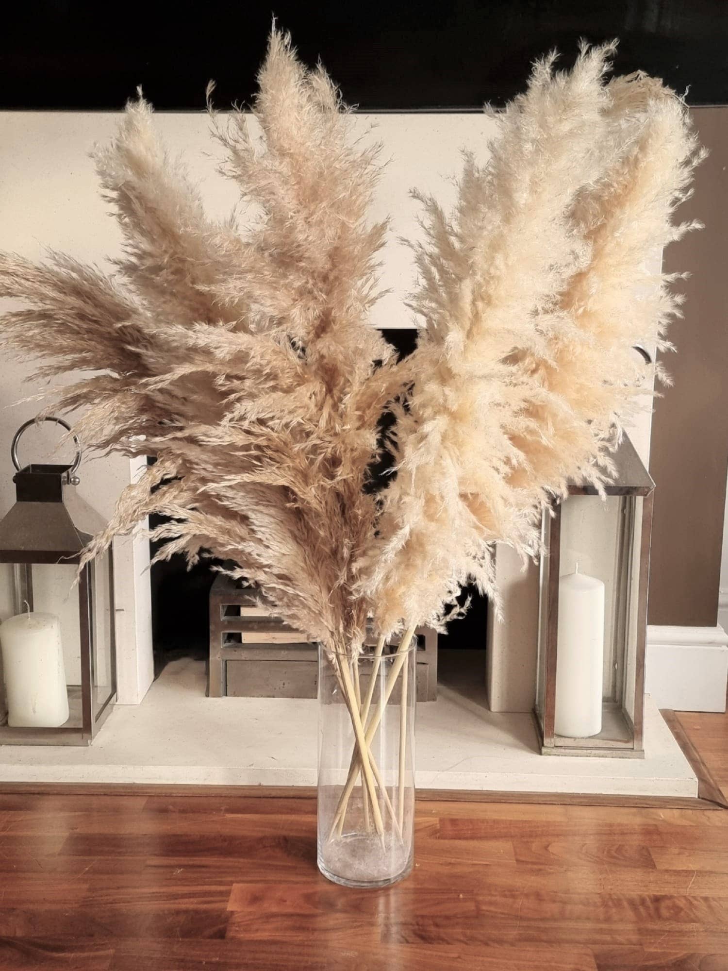 LoveProducts Ltd - Venta al por mayor Flores secas/prensadas - Hierba pampeana grande Alta esponjosa Caña seca decoración floral boho10