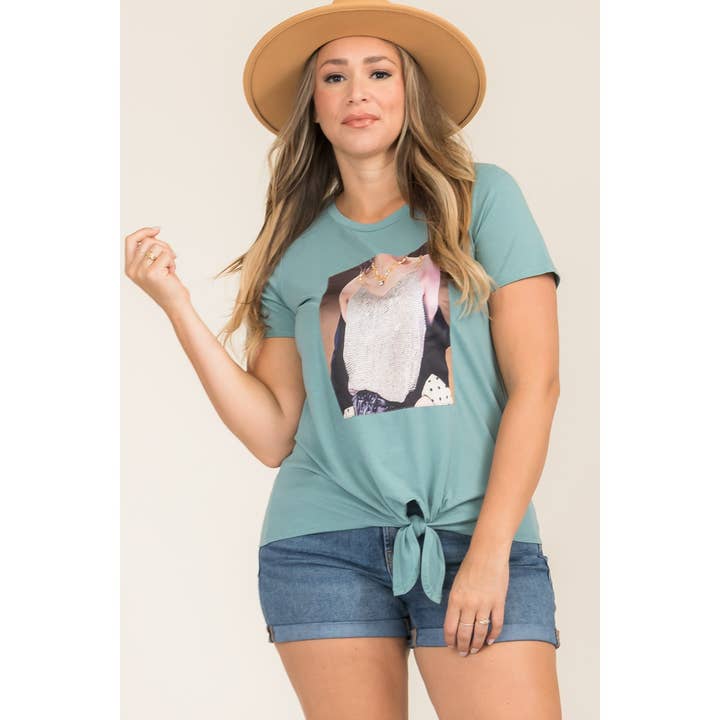 Blue Leopard - Wholesale T-Shirt - Women's - blt44679