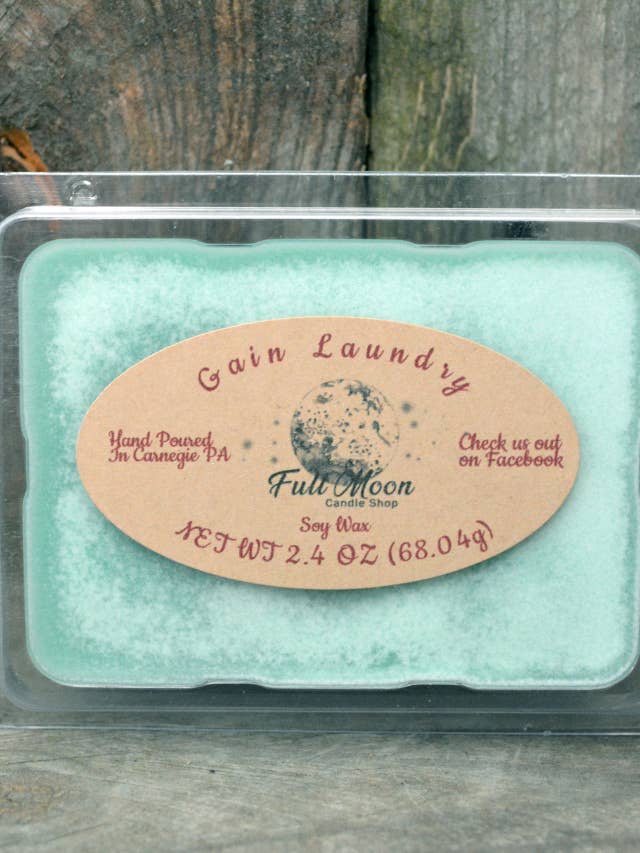 Gain Laundry Wax Melt 2.4oz for wholesale by Full Moon Candle Shop