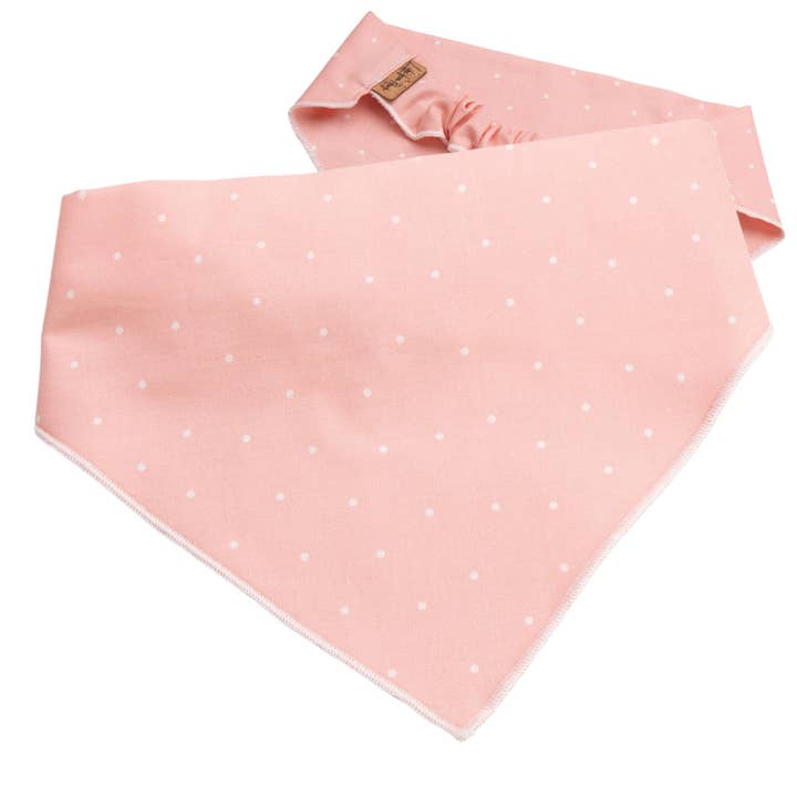 Rosa gepunktetes Scrunchie-Hundebandana für den Großhandel von Life for Pawz