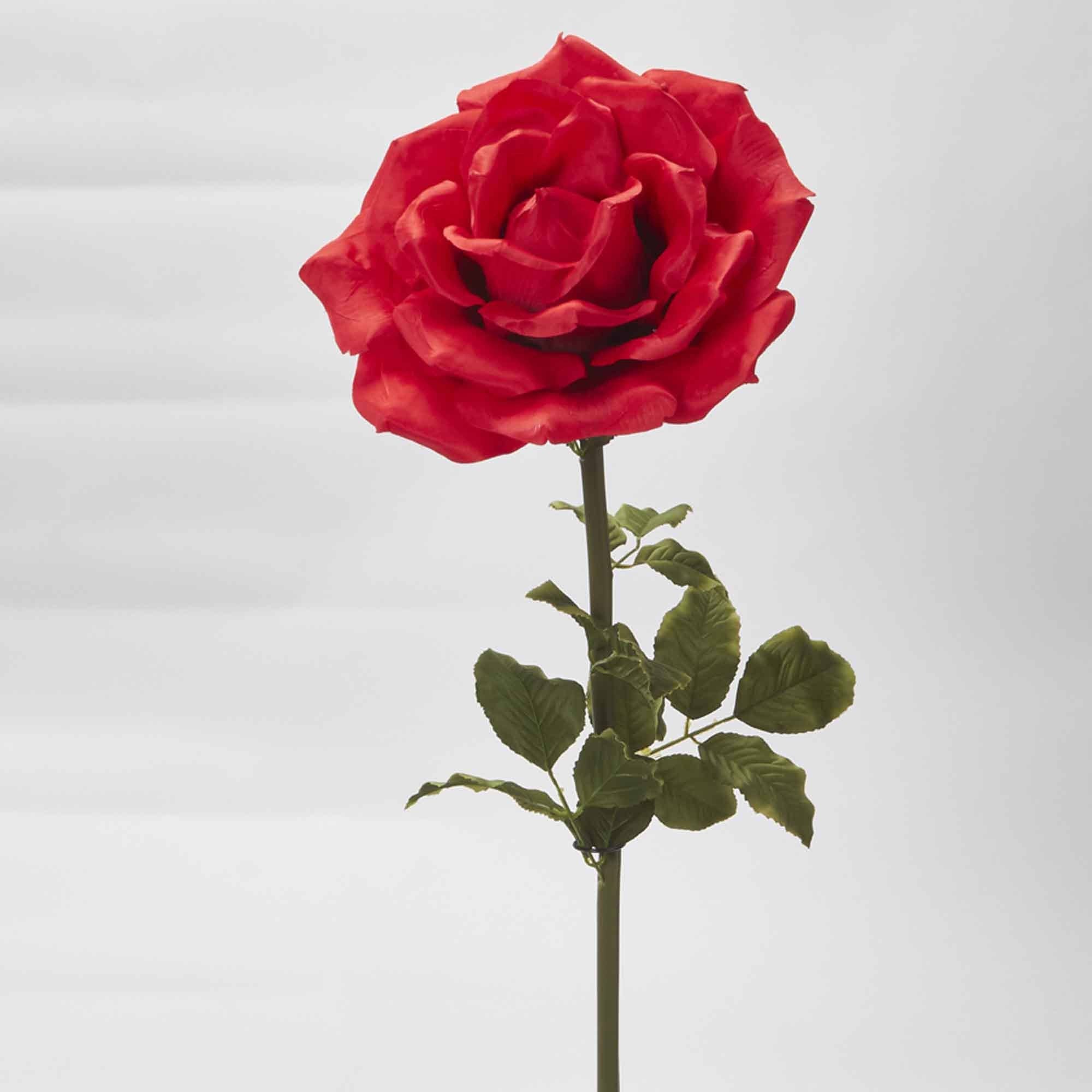 Jumbo Artificial Rose 44" - Red for wholesale on Faire1