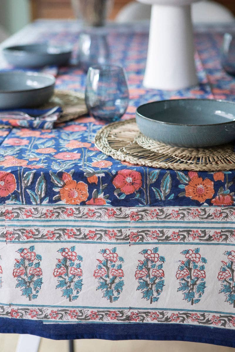 Kapda Casa - Wholesale Tablecloth - Flor Naranja: Mantel de Mesa Rectangular | 150 x 230 cm1