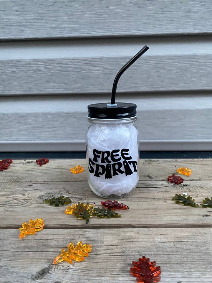 Free Spirit Drink Ware | Halloween Glass Jar for wholesale by Rising River Co