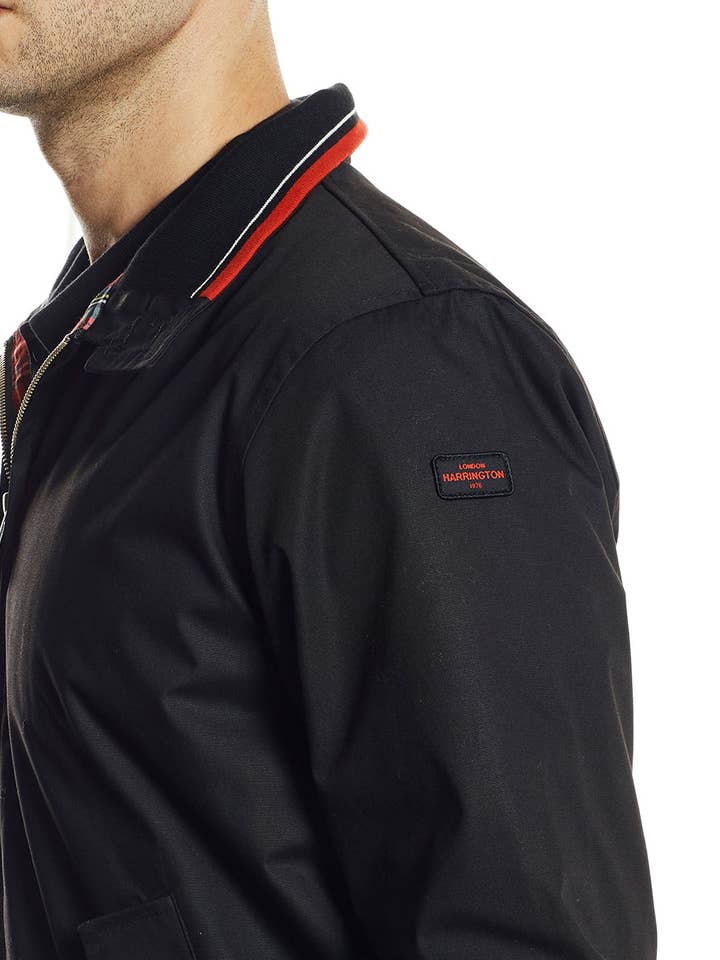 Harrington zwarte lichtgewicht jas voor wholesale door HARRINGTON®