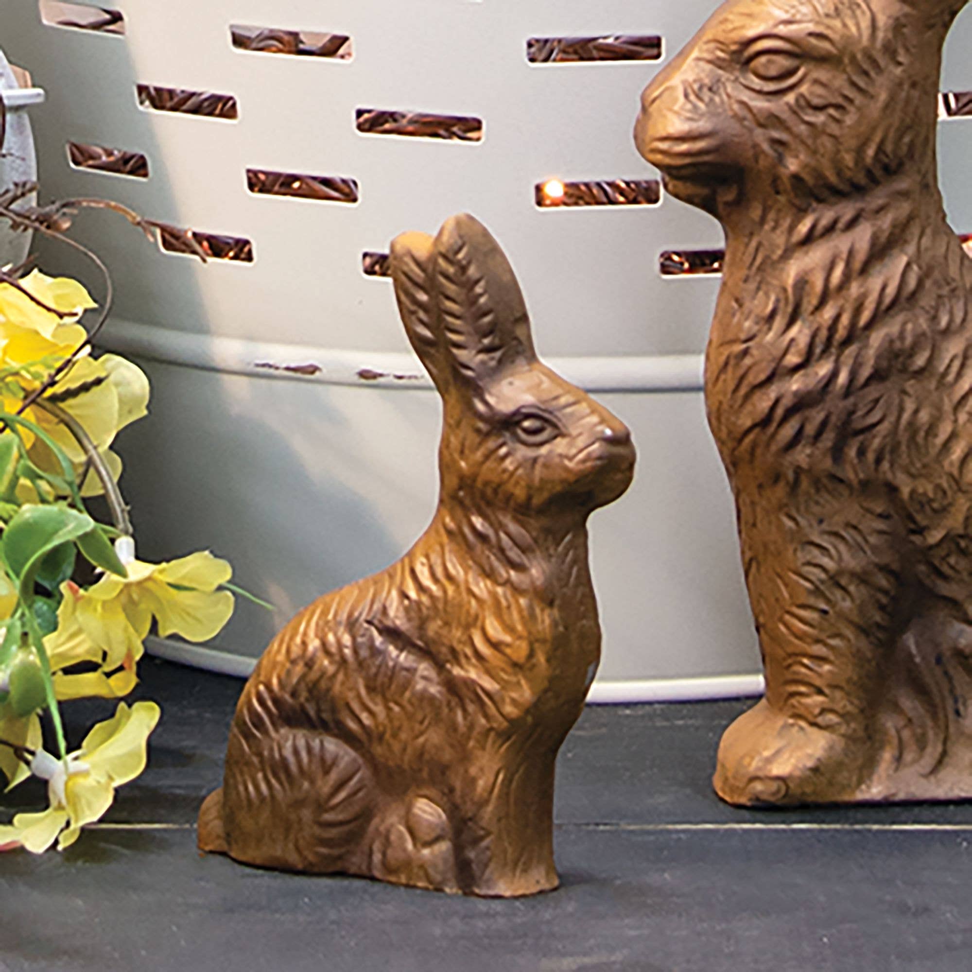 The Hearthside Collection - Wholesale Decorative Figurine - Resin Chocolate Bunny Figurine, 5 inch2