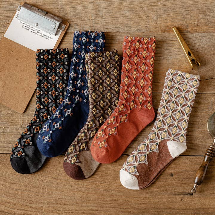 ACCITY - Wholesale Socks - Unisex - NEW RHOMBUS STYLE PILE SOCKS_CWMS0471