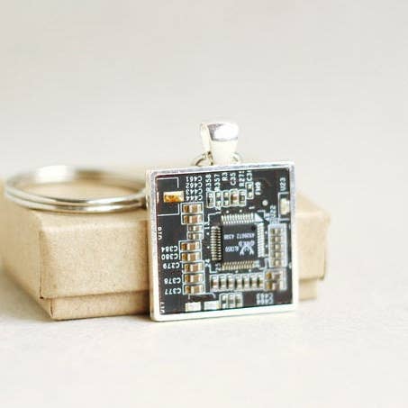 Circuit board keychain for wholesale by Pavlysh s.r.o.