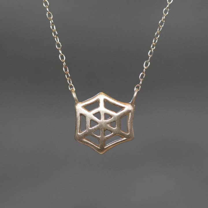 Web Necklace in 14K Gold for wholesale by Michelle Chang