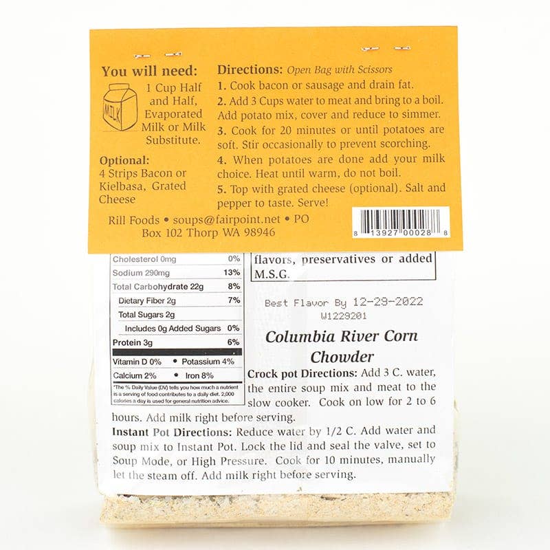 Rill Foods - Wholesale Soup - Small Columbia River Corn Chowder Soup Mix2