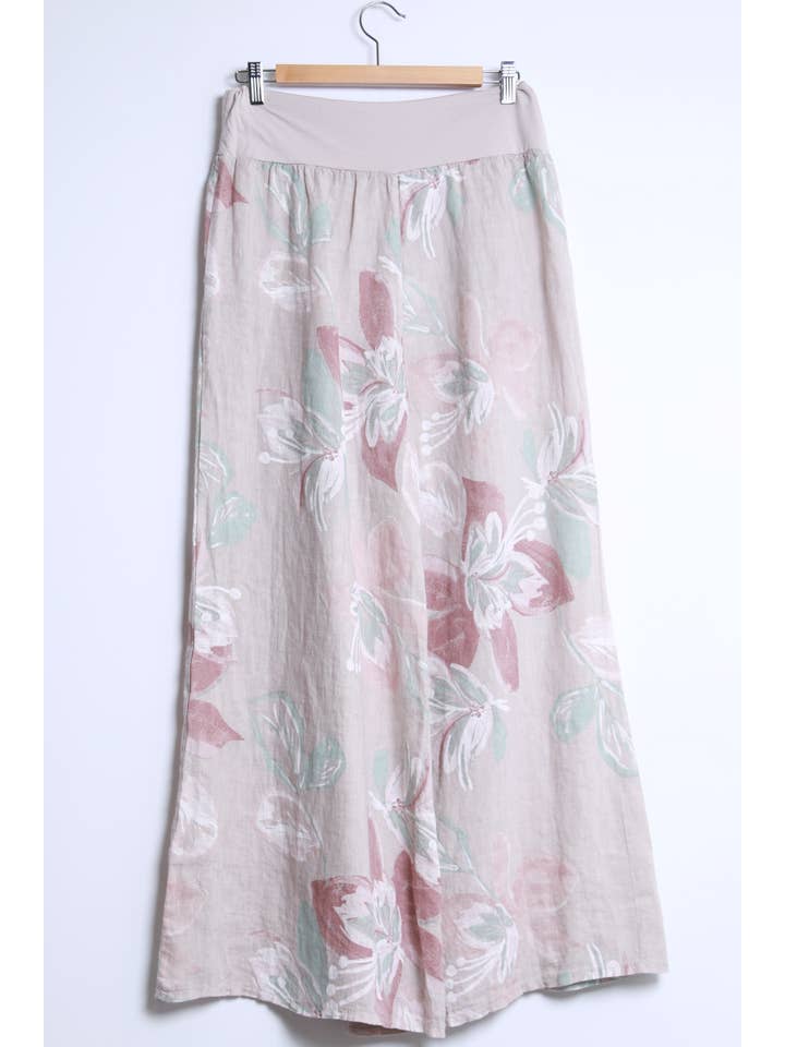 Shyloh - Wholesale Pants - Women's - Wide-leg pants with elastic waistband and floral print, 2065914