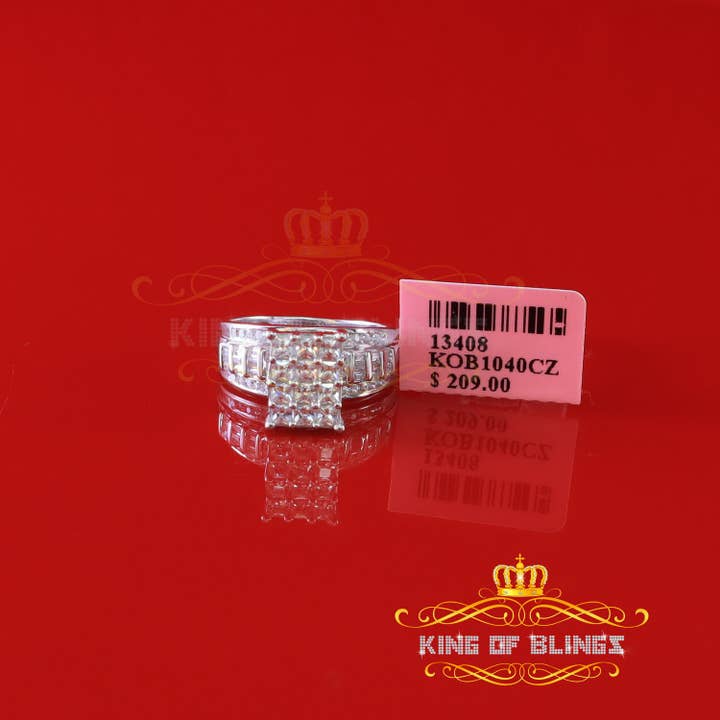 KING OF BLINGS - Wholesale Multi-stone ring - King Of Bling's925 Sterling White Silver Cinderella 1.10ct Cubic Zirconia Women's Ring Size 6.59