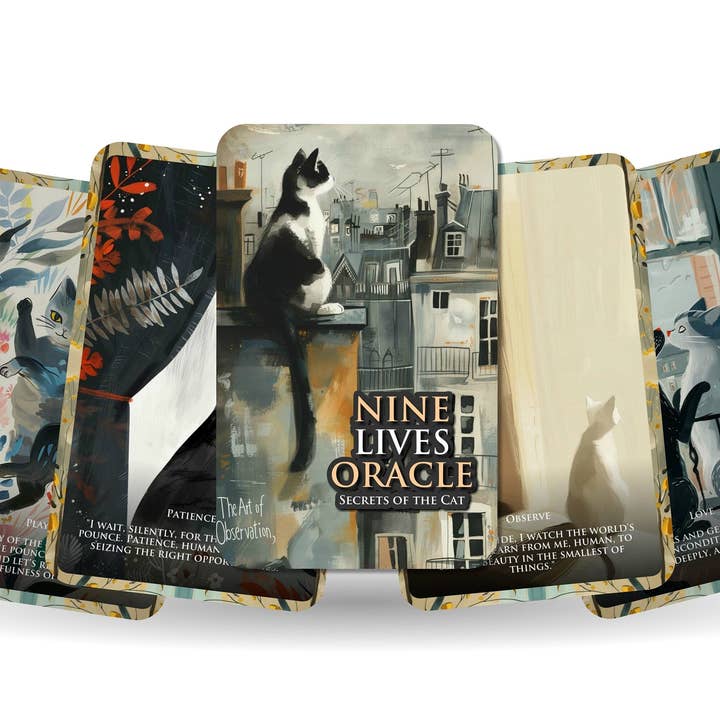 Ibiza Tarot USA – Großhandel Tarot-Karten – Nine Lives Oracle – Die Geheimnisse der Katze: Das einfache Katzenleben und die Komplexität menschlicher Emotionen4