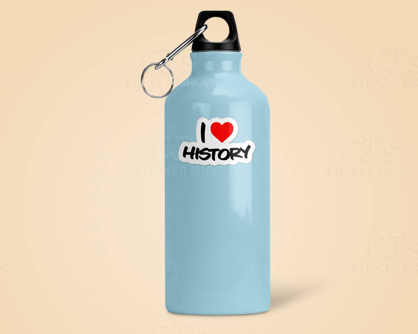CJ's Sticker Shop - Vente Autocollant - Autocollant en vinyle « I Love History »3