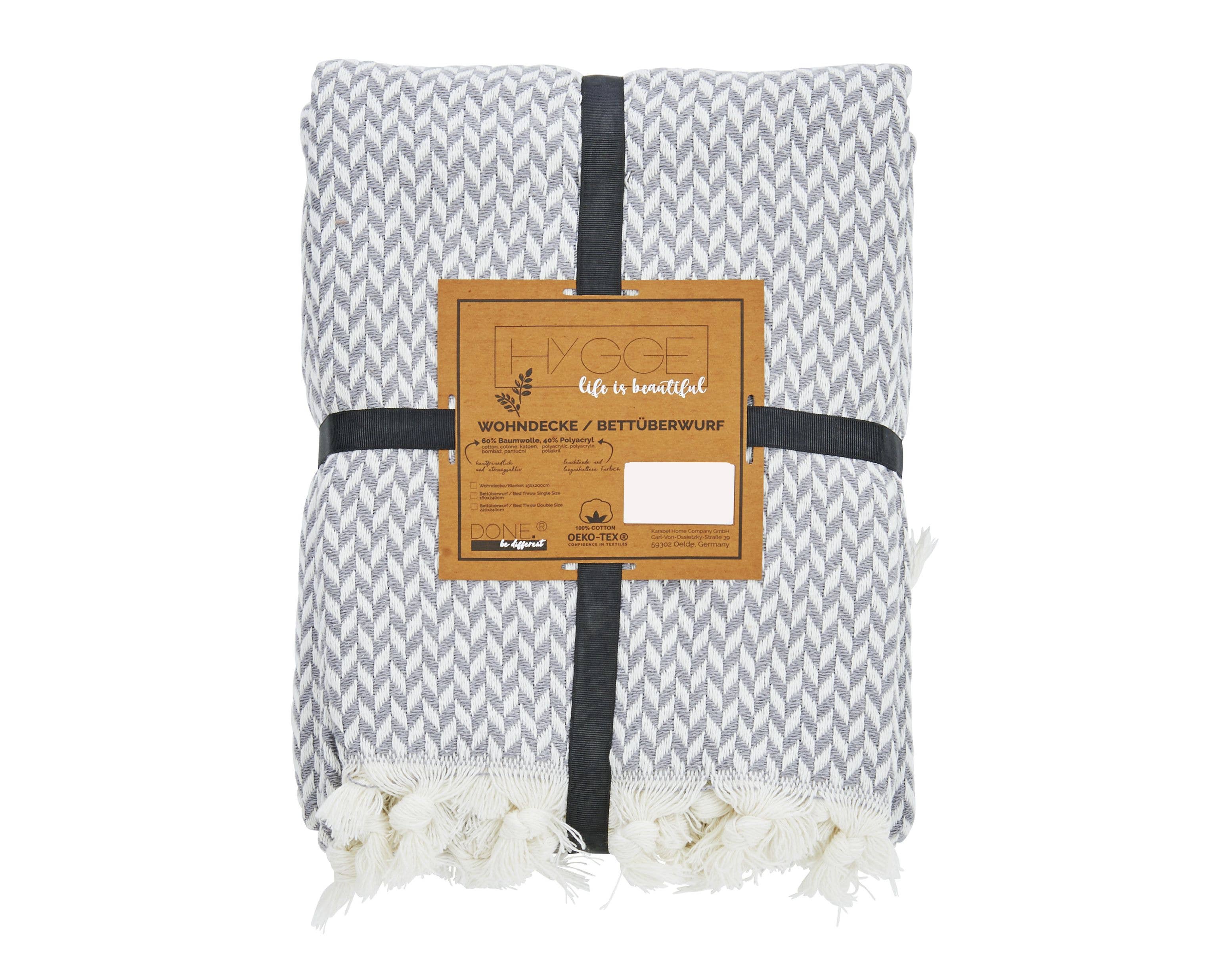 DONE.® - Wholesale Bedding Blanket - ELENA Blanket/Bed Throw (3 Sizes, 3 Colours)3