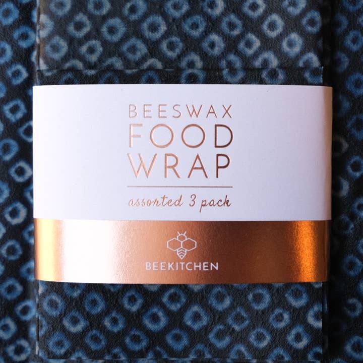 (3 Pack) Beeswax Food Wrap Deep Blue Speckles for wholesale by Bee Kitchen