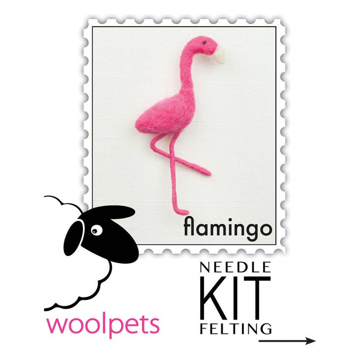 Woolpets - Wholesale DIY craft kit - Flamingo Pin Felting Kit2