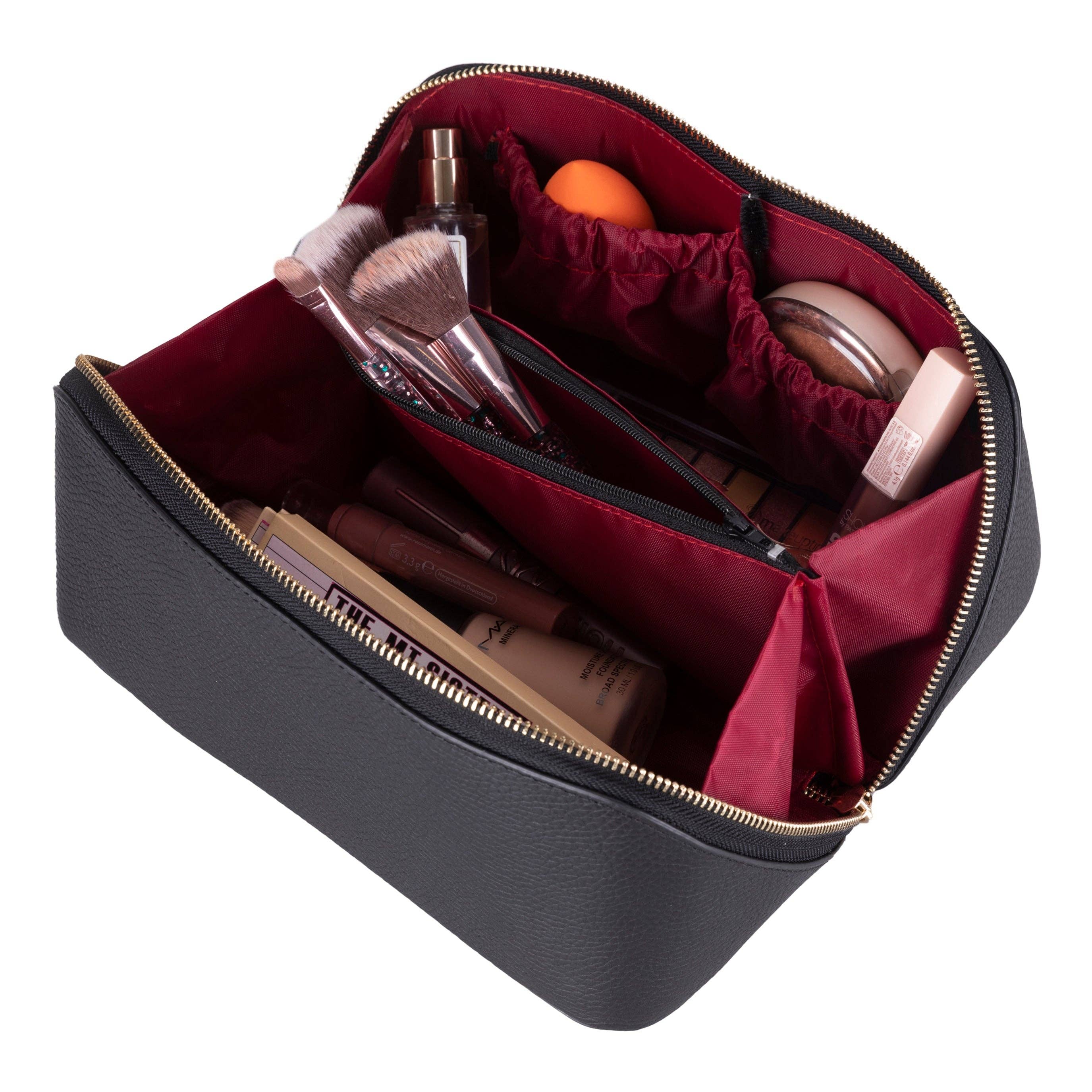 Lupinny Leather - Vente Trousses de maquillage/cosmétique - Trousse de maquillage en cuir Ellati – Trousse de toilette et étui de voyage durable6