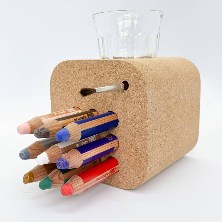 cork cube - portapenne in sughero per bambini per la vendita all'ingrosso da parte di architect mum