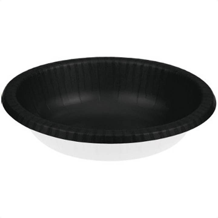 Bol en papier Touch of Color 20 oz en velours noir, boîte de 200 pour la vente par KT Supply