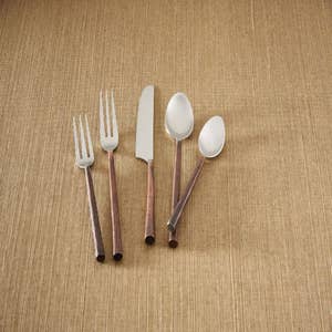 White & Copper Table Knife Set | Eatingtools