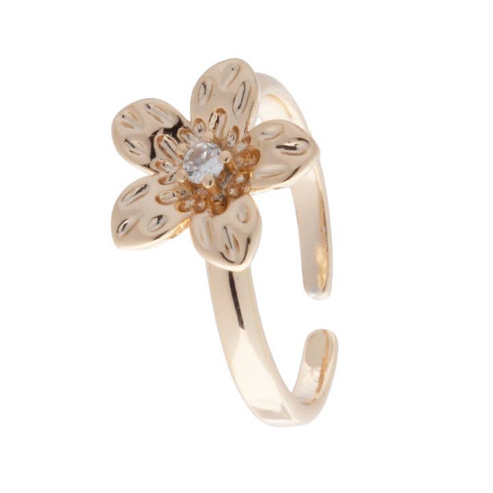 Bague The Flower dorée pour la vente par Nora Norway