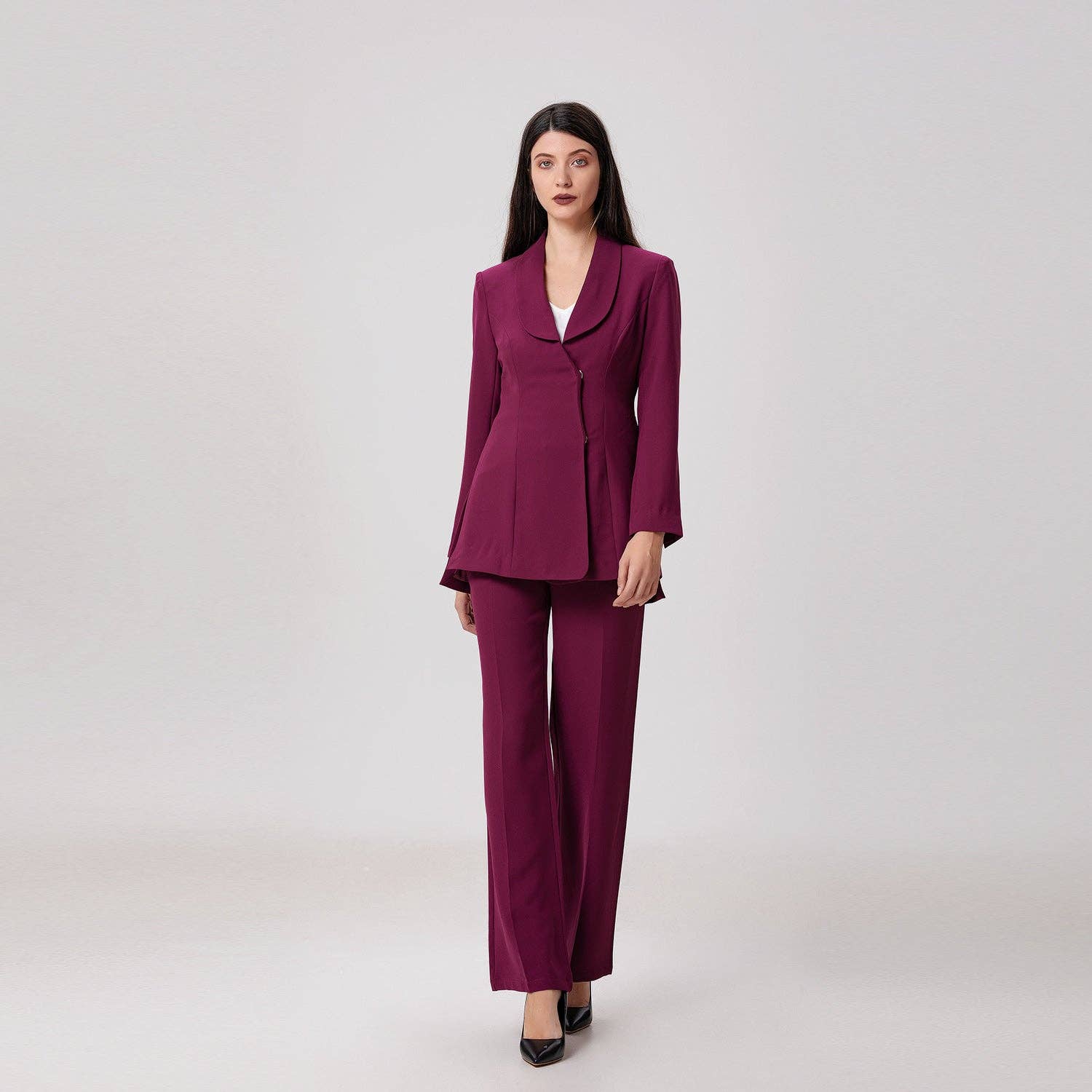 Smart and Joy - Wholesale Blazer - Women's - Long blazer tied at the waist2