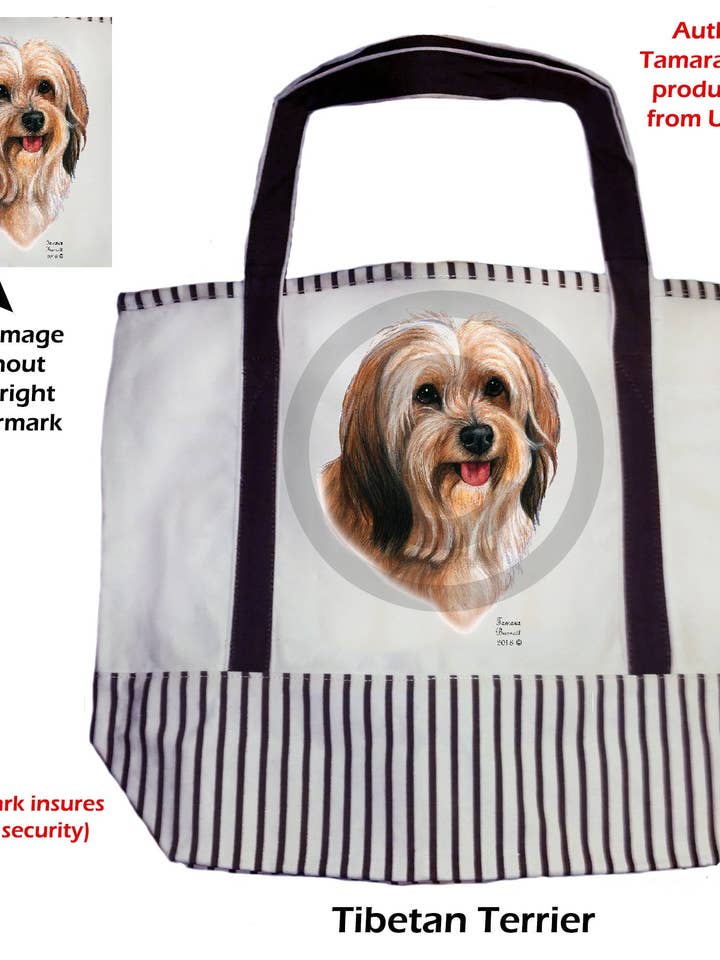 Dog Tote Bag - Tibetan Terrier for wholesale by Pet Gifts USA, LLC