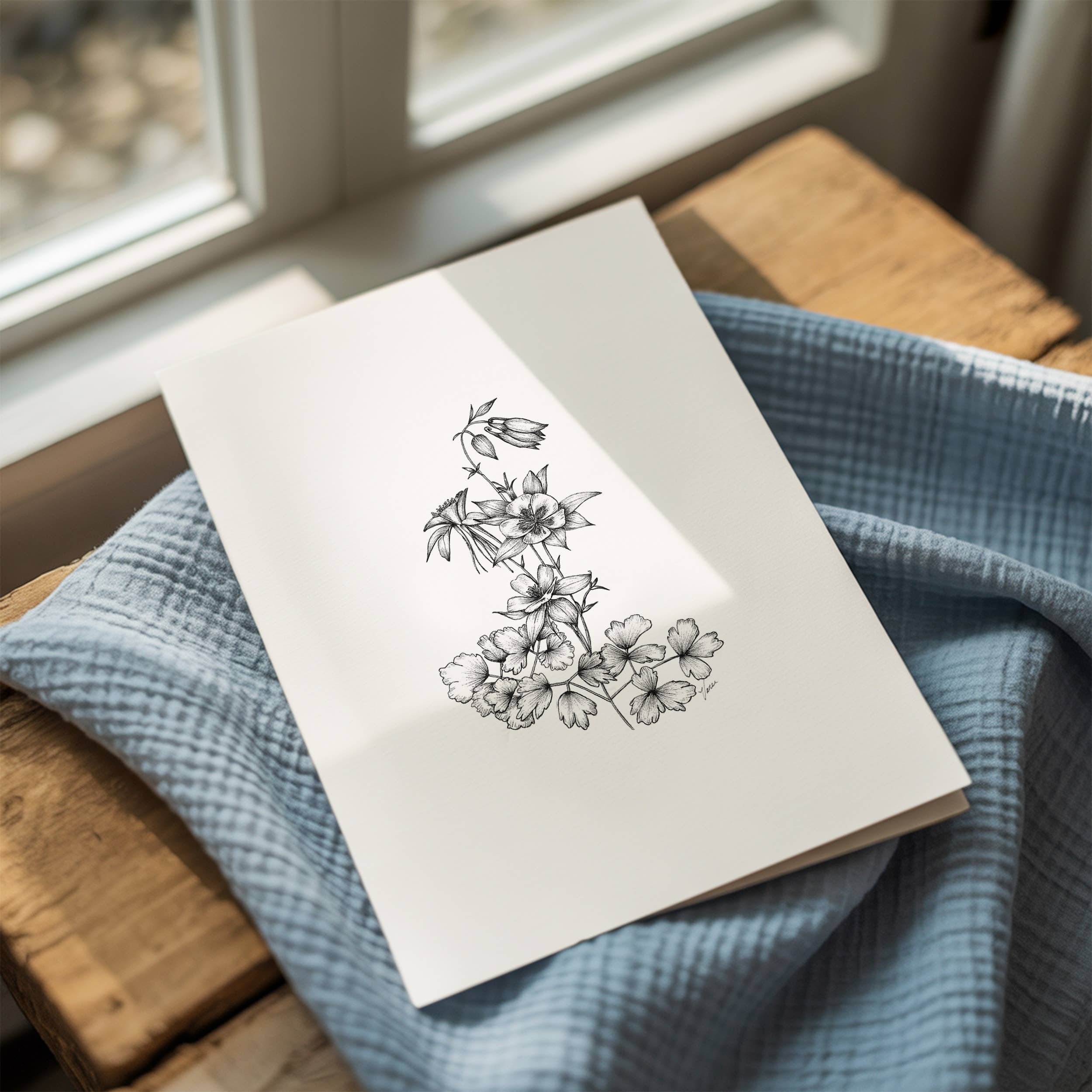 Vanee.ink - Wholesale Stationery/Notecard Set - Columbine Notecard (Colorado)2