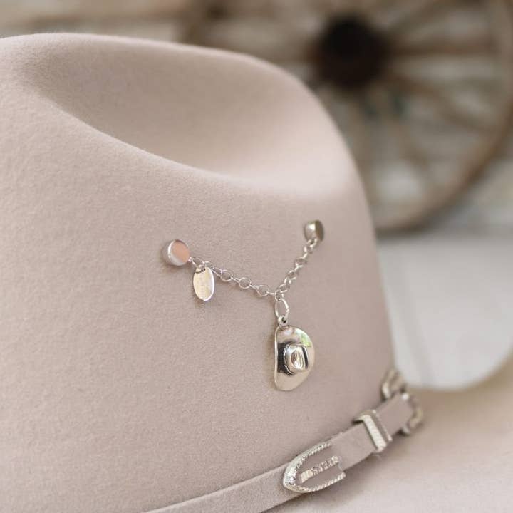 Cowboy Hat Charm Sterling Silver for wholesale by Willow Lane Hat Co.