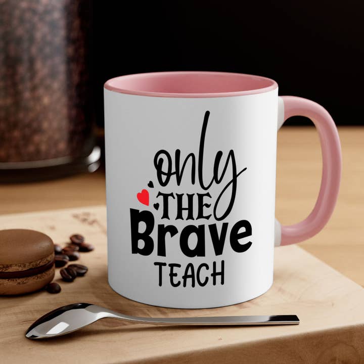 crazy for mugs – wholesale Kaffekoppar – bara de modiga lär Style 153#- Lärarmugg/Kaffekopp