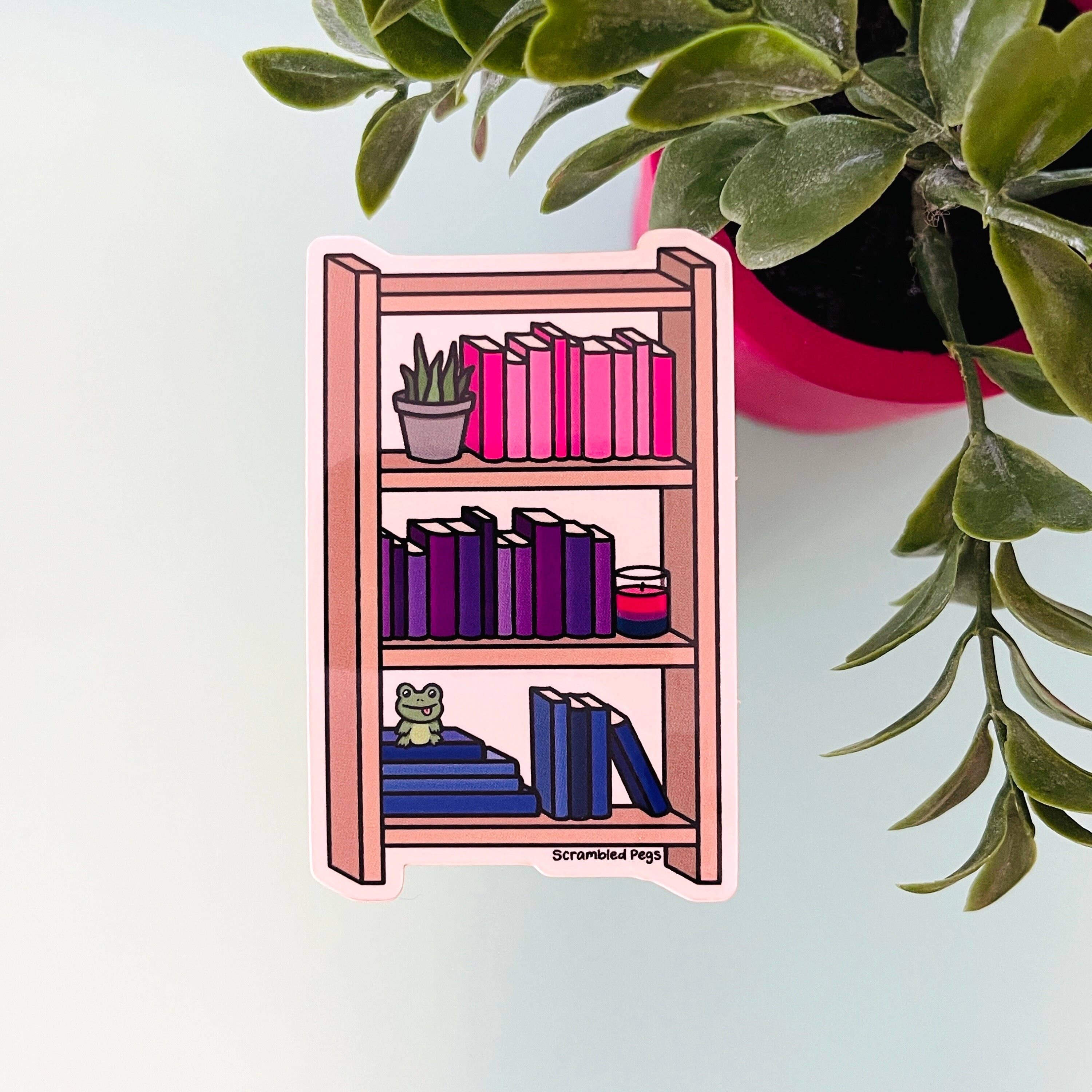 Scrambled Pegs – wholesale Sticker – Bisexual Pride Waterproof Sticker for Bookshelf &amp; Laptop7