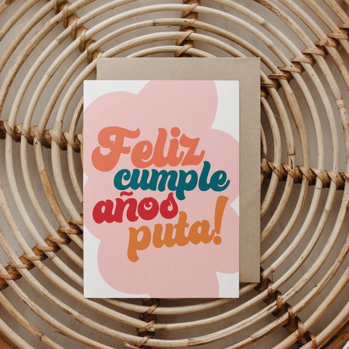 Highland Park Paper Co - Wholesale Birthday Card - Feliz Cumpleaños Puta | Happy Birthday Card1