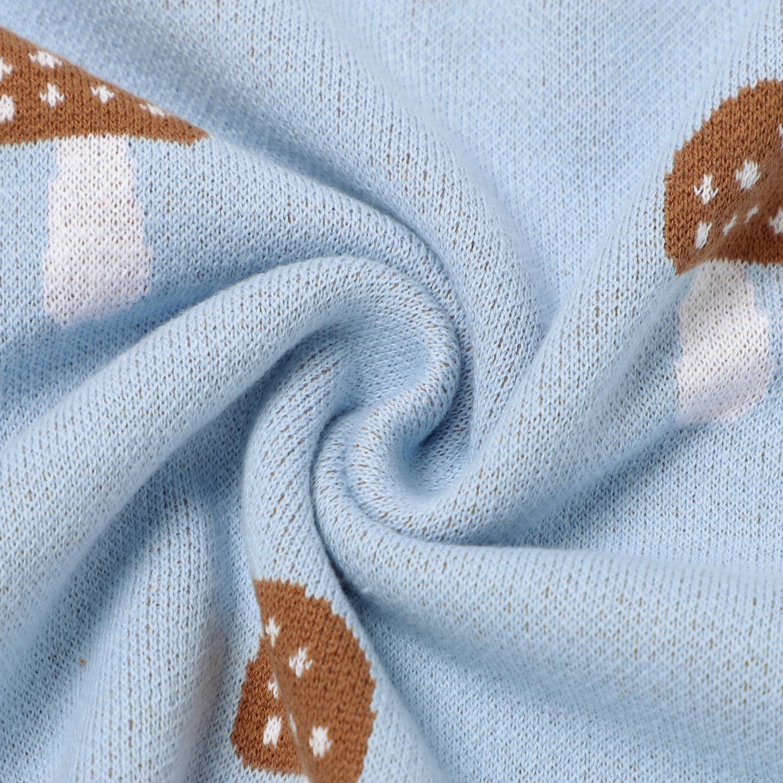 Bleu La La - Wholesale Receiving blanket – Baby - 100% Luxury Cotton Swaddle Receiving Baby Blanket - Mushroom13