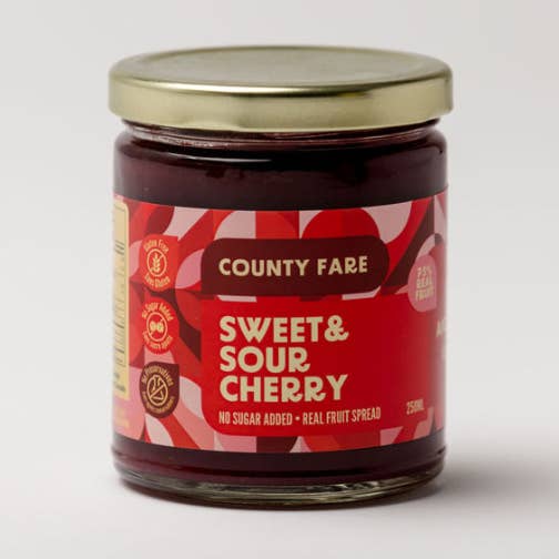 Confiture de Cerises Aigre-Douce County Fare (Sans Sucre) pour la vente par County Fare