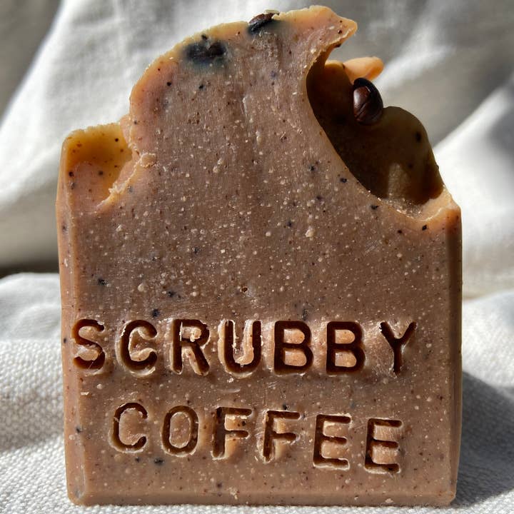 Scrubby Coffee Soap Bar for wholesale by Golden Terra Co