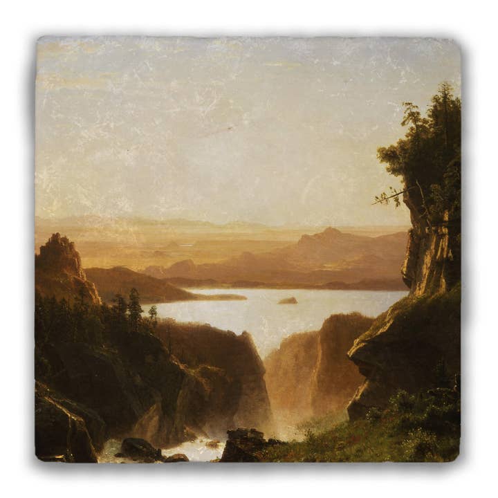 Nelson Gifts Wholesale - Wholesale Coasters - "Island Lake, Wind River Range" Tumbled Stone Coaster